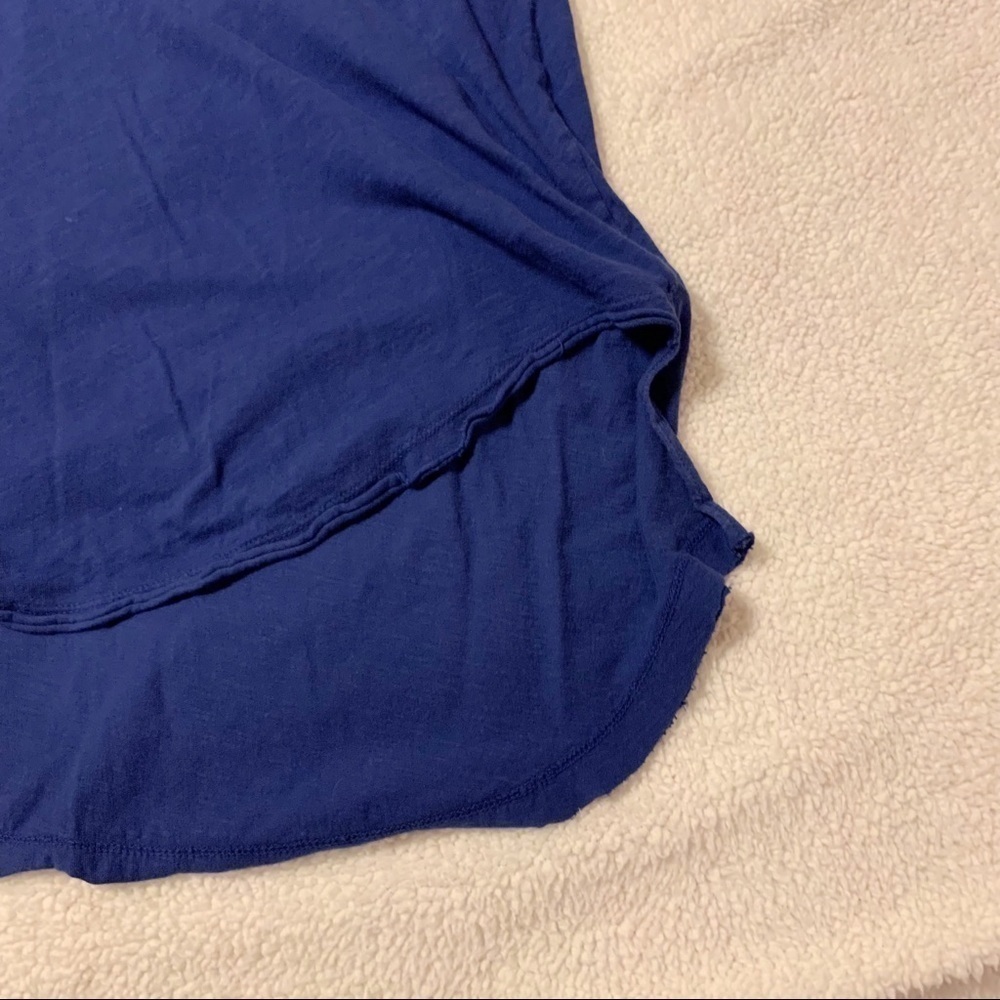 LNA Royal Blue High Low Short Sleeve Tee Shirt - Picture 5 of 8